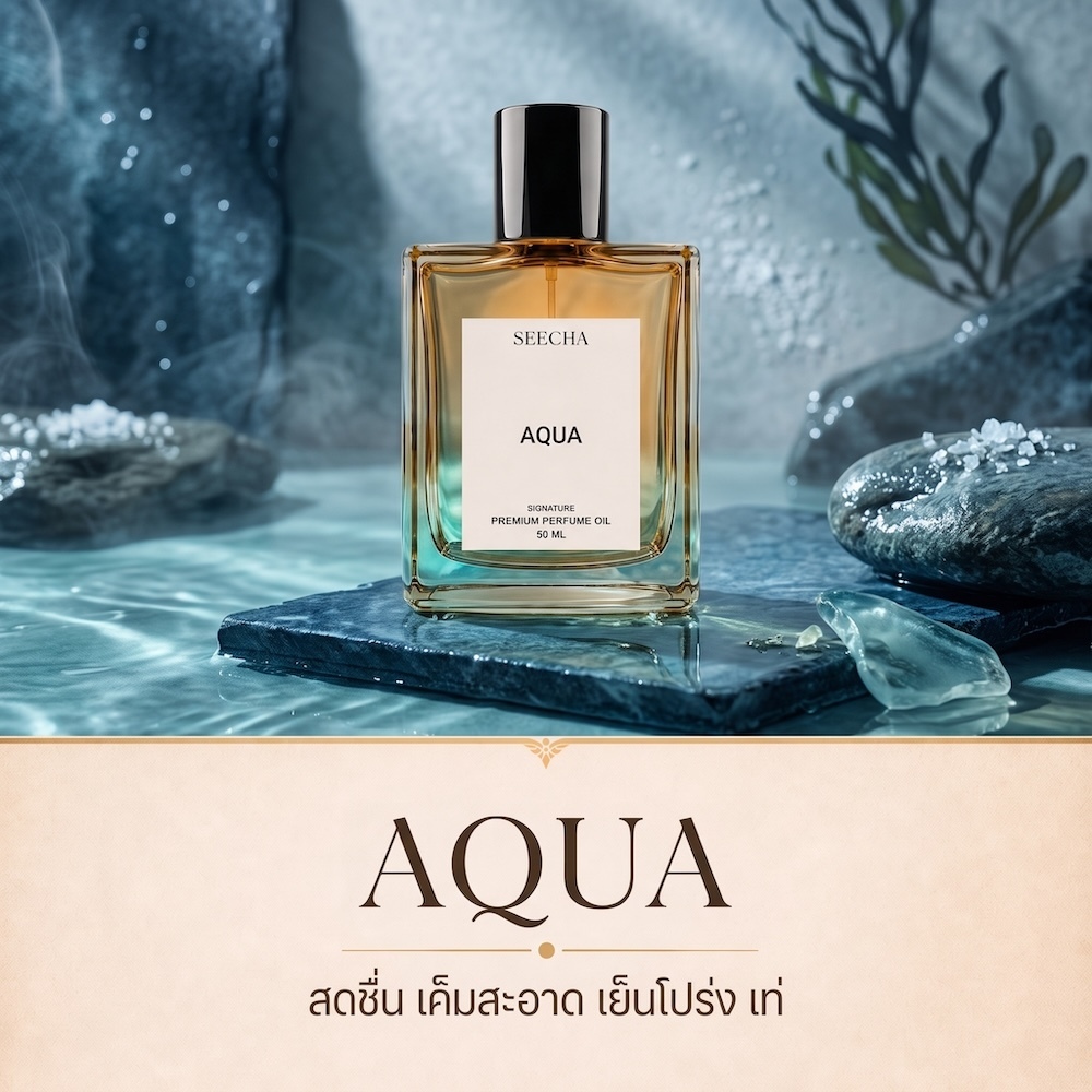 ❤️ 17 AQUA อควา ❤️ Seecha Oil Perfume น้ำหอมสีชา ขวดใหญ่ 50ML ใช้ได้นาน 1-2 เดือน
