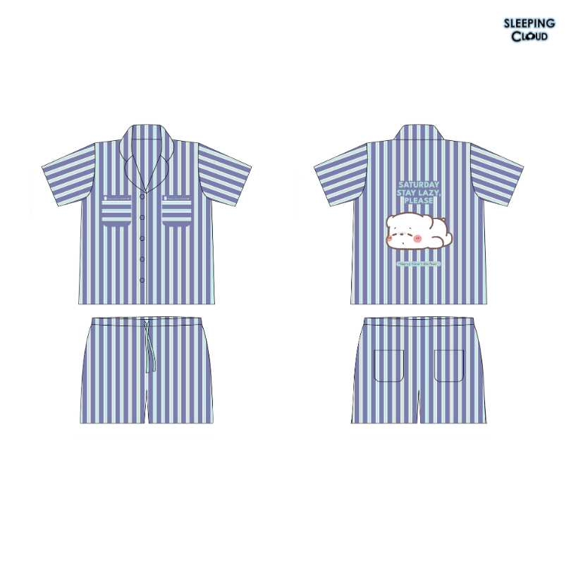 ชุดนอน SLEEPING CLOUD | ชุดนอน 100% LYOCELL ผ้านุ่ม เย็น ใส่สบาย : BearPlease 7days-Saturday