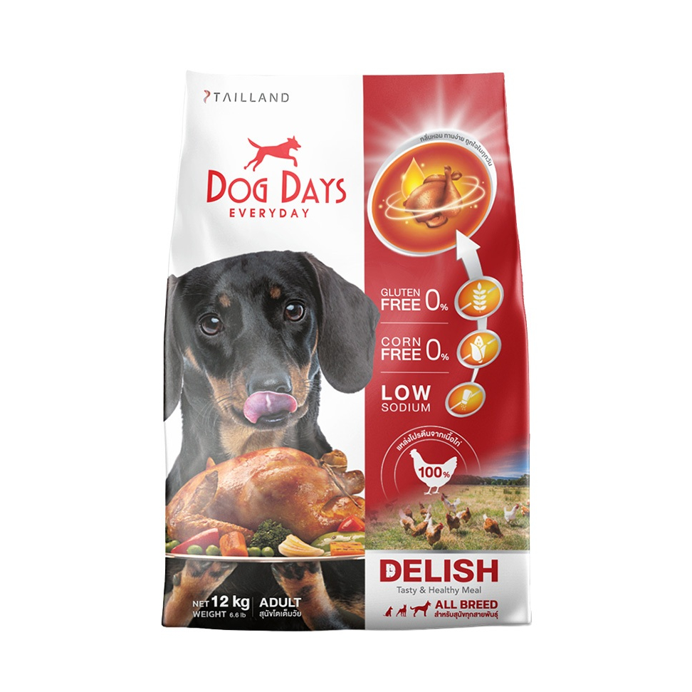 Dog Days อาหารสุนัข Holistic Gluten-Free สำหรับสุนัขทานยาก รสไก่ขนาด 3 kg, 12 kg