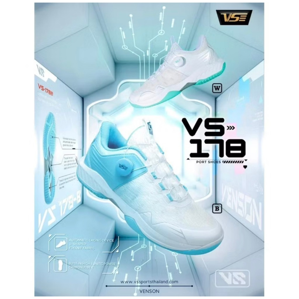Venson รองเท้าแบดมินตัน รุ่น VS-178 W / B
