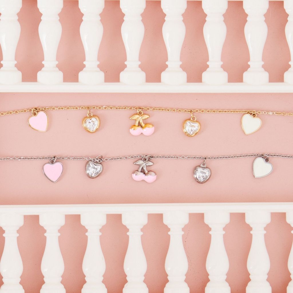 earika.earrings - cherish milkshake necklace สร้อยคอหัวใจ เชอรี่จีเรียงวัสดุสแตนเลส stainless steel เหมาะสำหรับคนแพ้ง่าย
