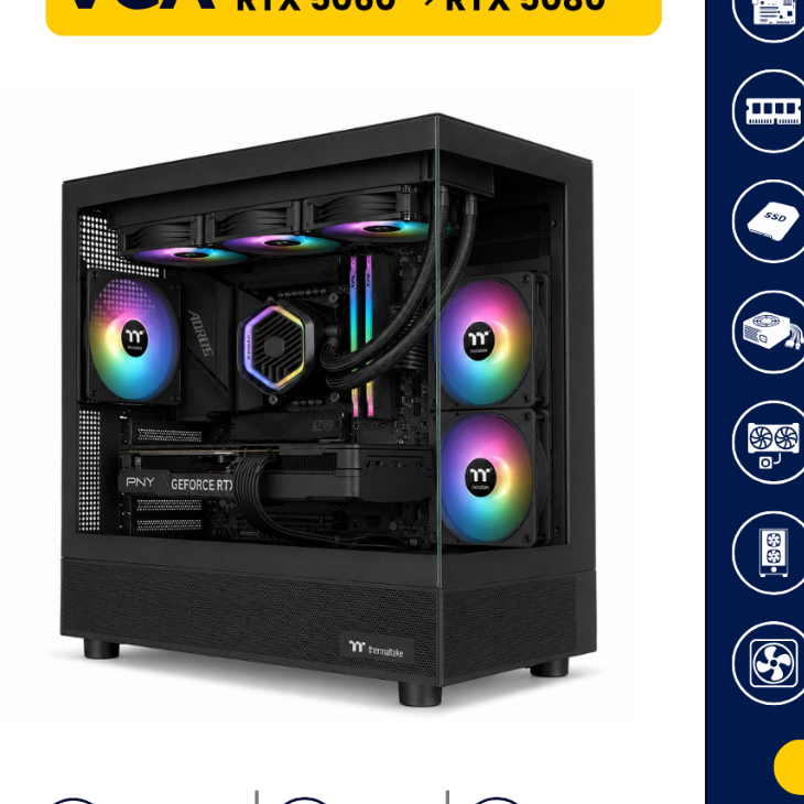 คอมประกอบ Gaming PC Intel Core Ultra 7 265F + เลือก RTX 5060–RTX 5080 RAM 32GB SSD 1TB Wi-Fi | Monke