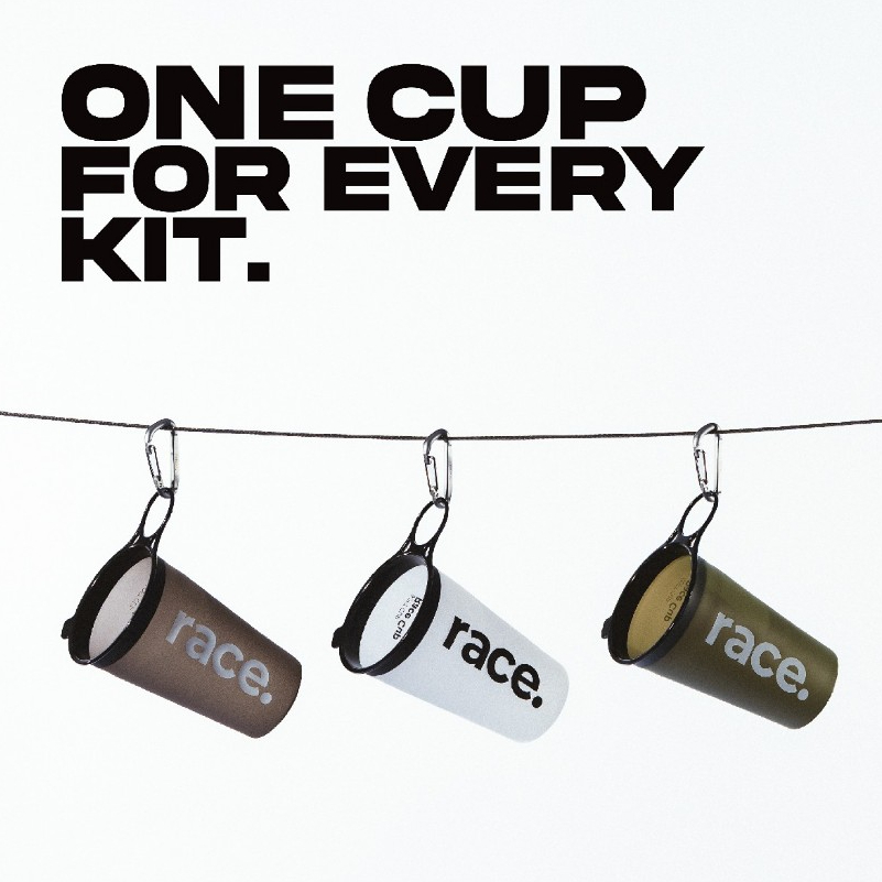 RACE | FLEX CUP WITH CARABINER CLIP แก้วนิ่ม + คลิปล็อค พกพาง่าย อุปกรณ์บังคับเทรล