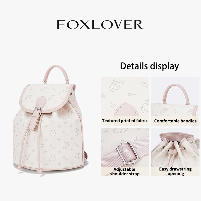 FOXLOVER حقيبة ظهر نسائية كرتونية برباط — صورة 5