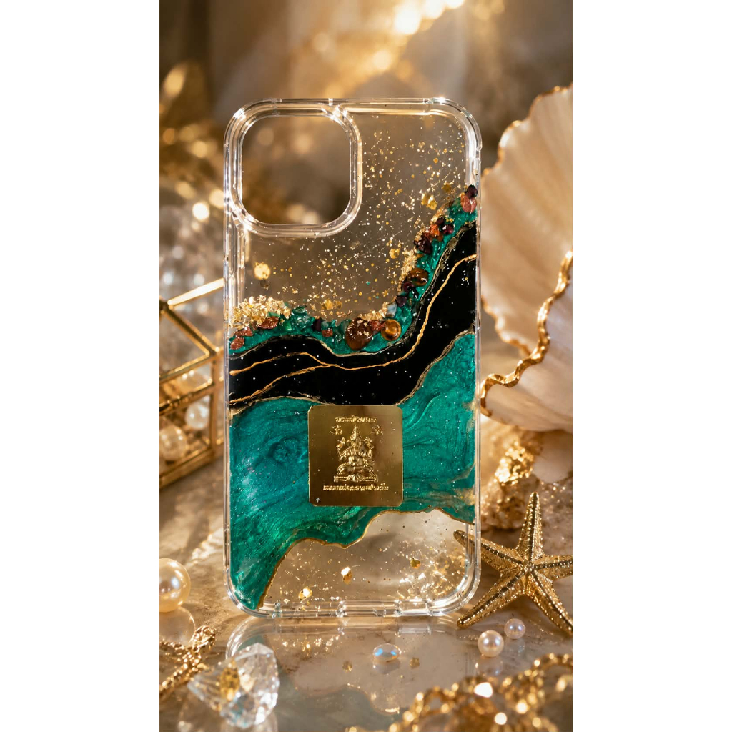 เคสมือถือ ลายเขียวดำ แผ่นยันต์พระพิฆเนศองค์พระพิฆเนศจะช่วยขจัดอุปสรรคทั้งปวง