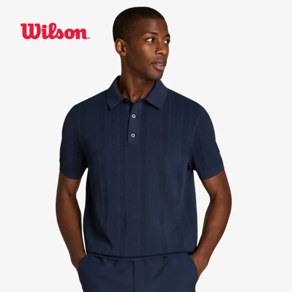 WILSON Men Biltmore Pointelle Knit Polo เสื้อโปโลผู้ชาย OFFICIAL STORE