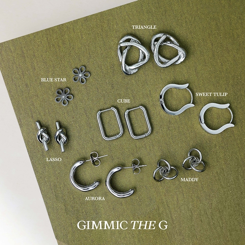GIMMIC THE G ต่างหูสแตนเลส 316 ดีไซน์เรียบหรู Luxury เหมาะสำหรับผิวแพ้ง่าย แมทช์ลุคไหนก็ไม่มีเอ้าท์!