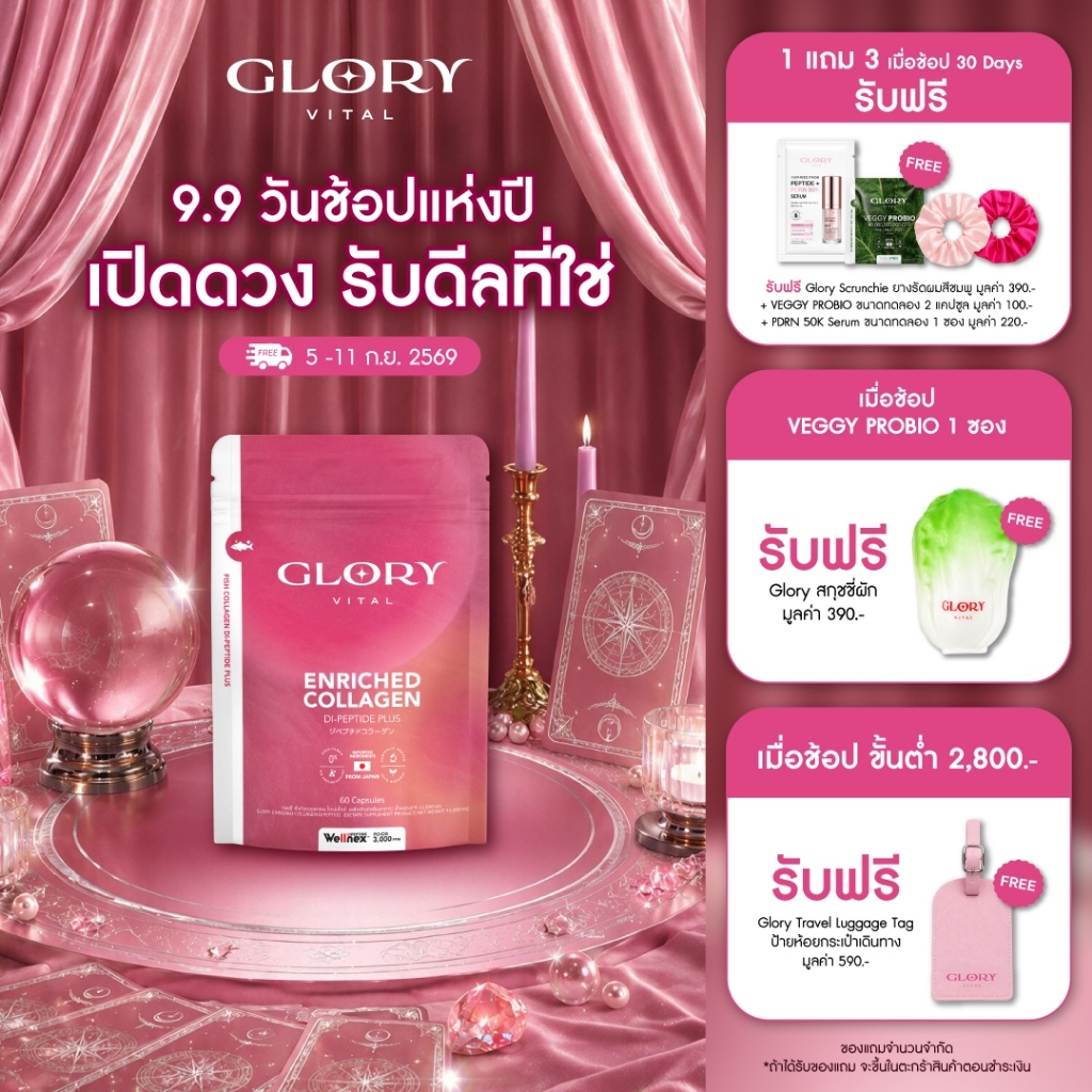 Glory Enriched Collagen กลอรี่ คอลลาเจนไดเปปไทด์ โครงสร้างเดียวกับผิว
