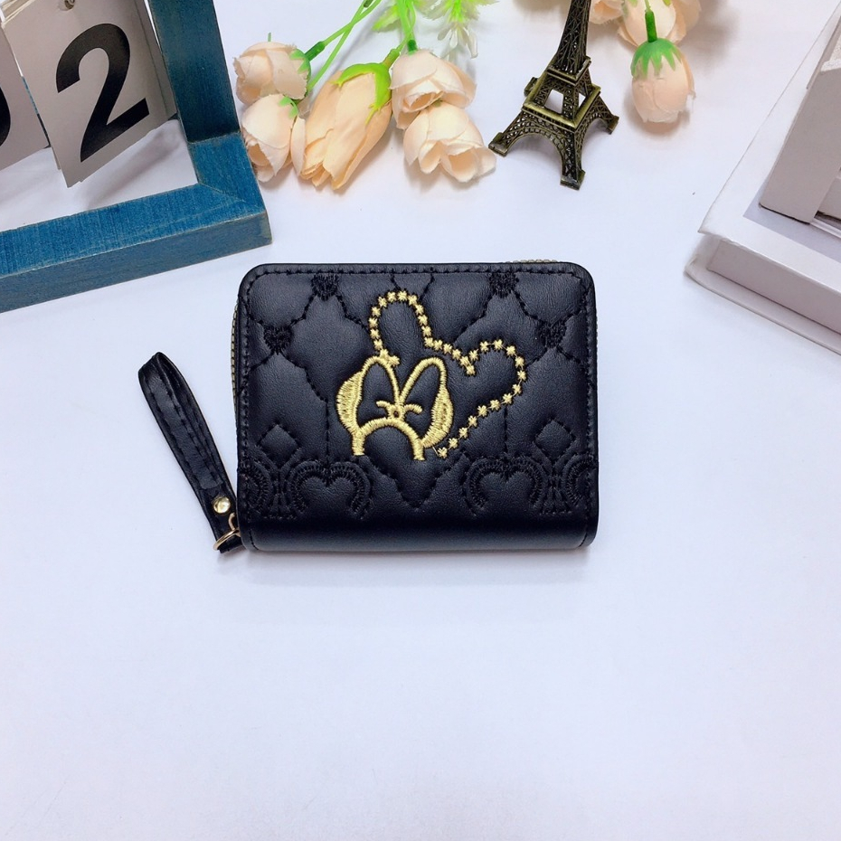 A107#กระเป๋าสตางค์ราคาถูก กระเป๋าสตางค์ใบสั้น มีช่องซิปใส่เหรียญ ใส่บัตร4ช่อง วัสดุหนังPU รุ่นใหม่！