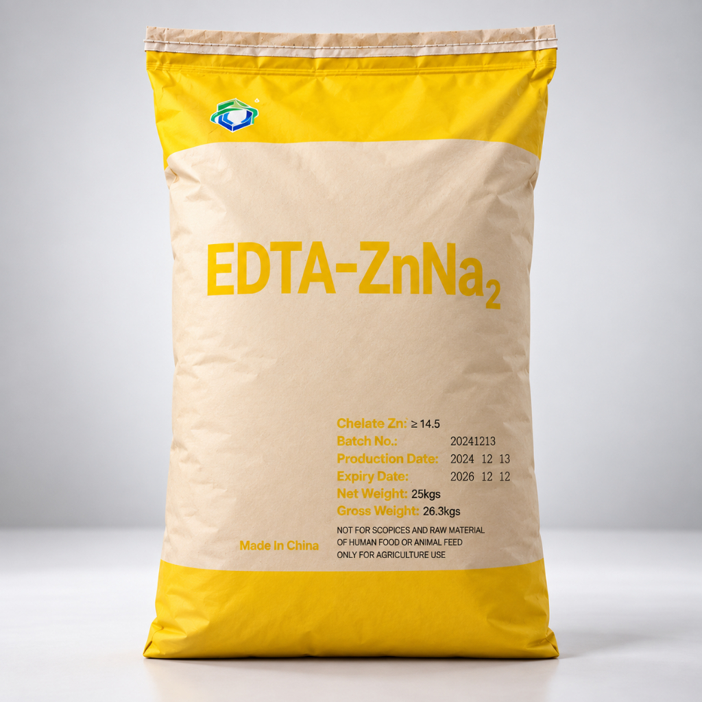 สังกะสี EDTA ธาตุสังกะสี ซิงค์ คีเลตอีดีทีเอ Zn 14.5% (JackChem) สังกะสีคีเลตคุณภาพสูง ละลายน้ำง่าย 25กิโลกรัม