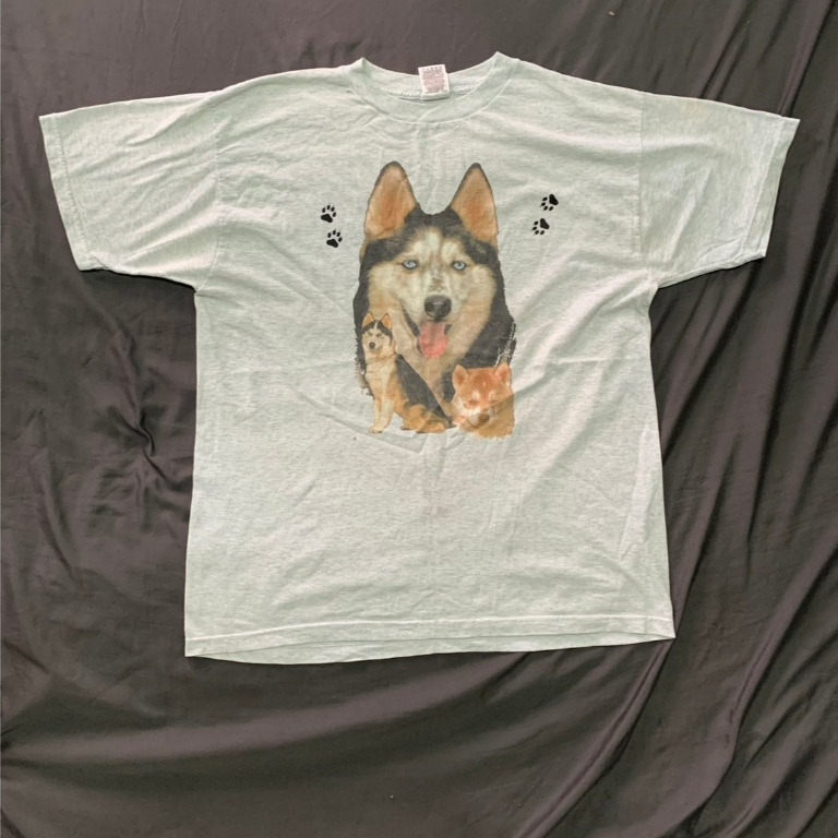 Animal Siberian Husky T-Shirts Vintage 90's [3-13]