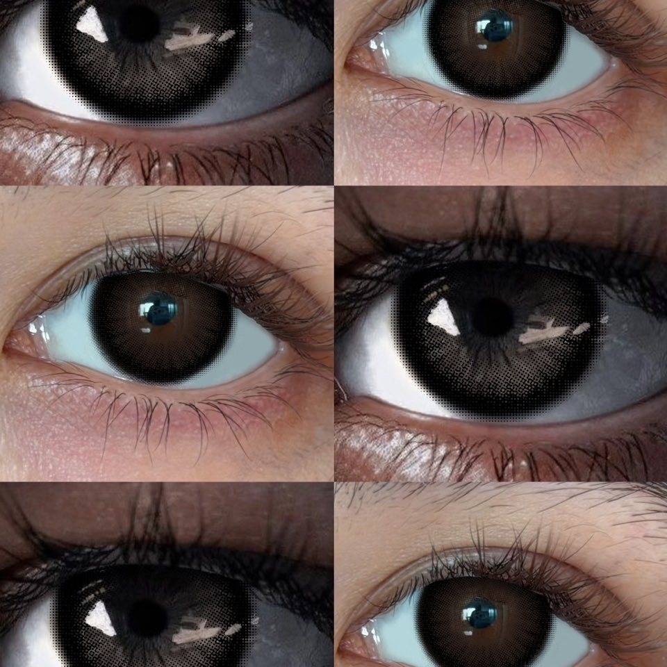 UYAAI x FRESHLADY คอนแทคเลนส์สี Coo series Black Gray 14.5-14.2มม. รายเดือนเลนส์