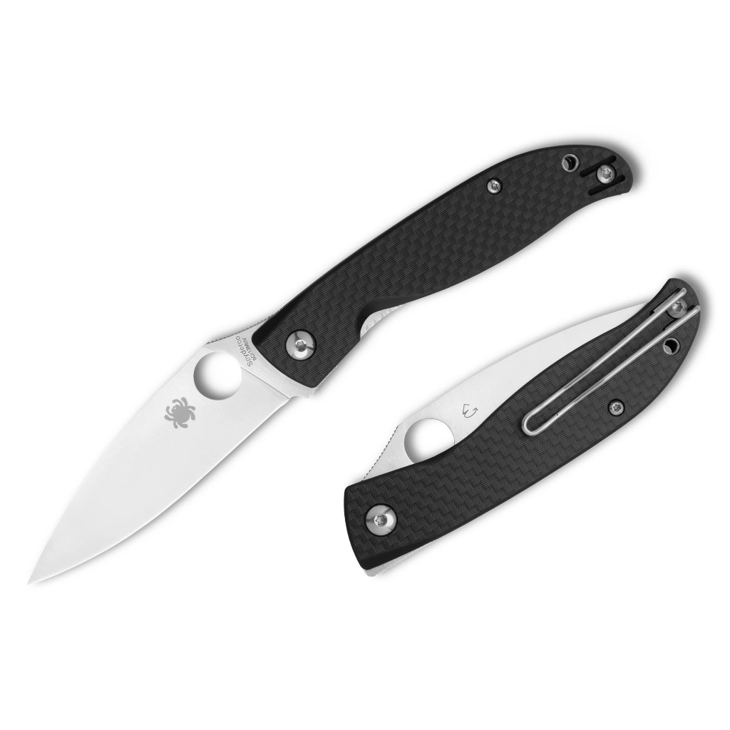 มีดพับ Spyderco Mantra 4 Liner Lock Knife Satin Blade, Carbon Fiber/G10 Laminate Handles (C274CFP)