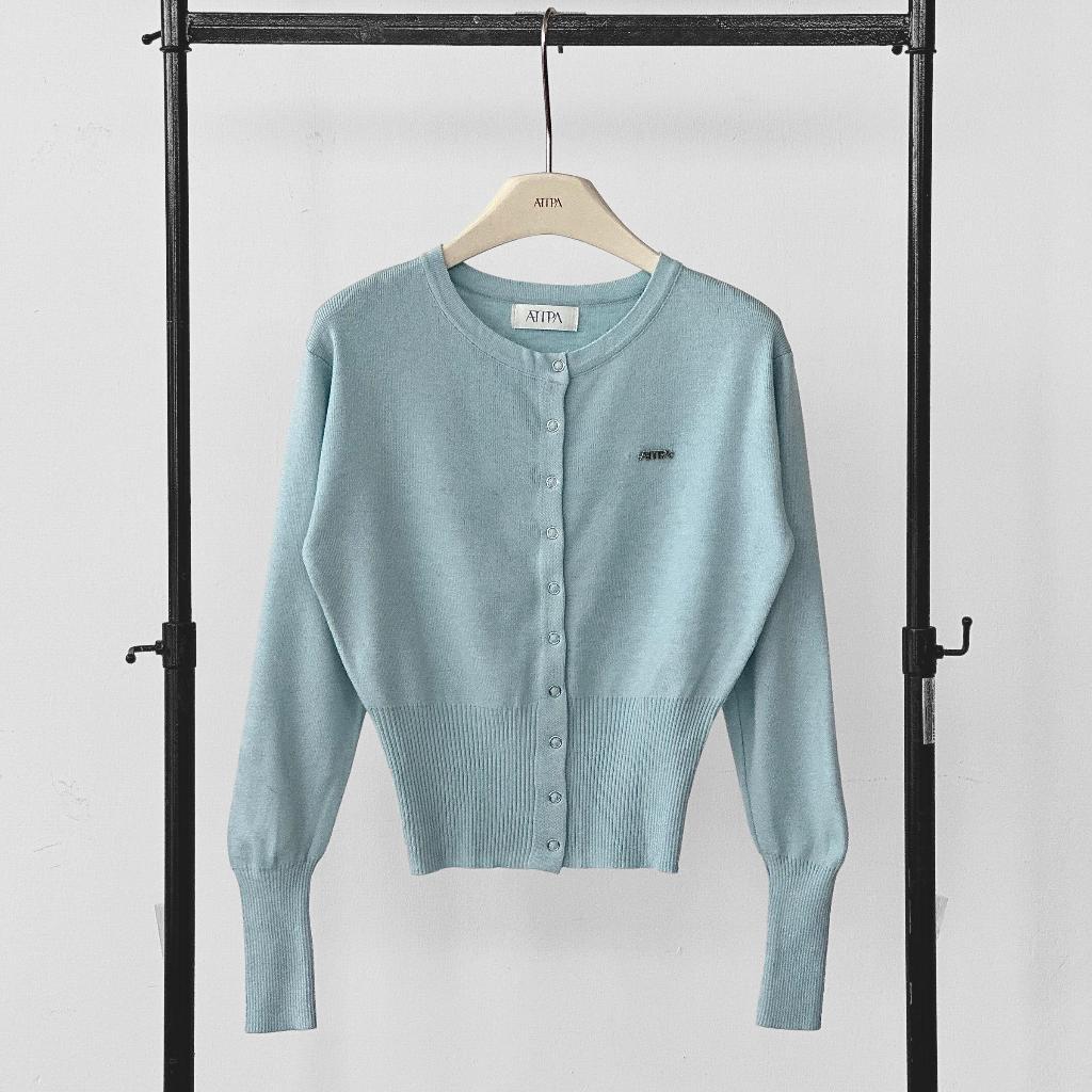 Atipashop - Ailin Cardigan เสื้อคาร์ดิแกน ไหมพรมเรียบ กระดุมหน้า จั๊มเอวทรงสวย รูปที่ 7