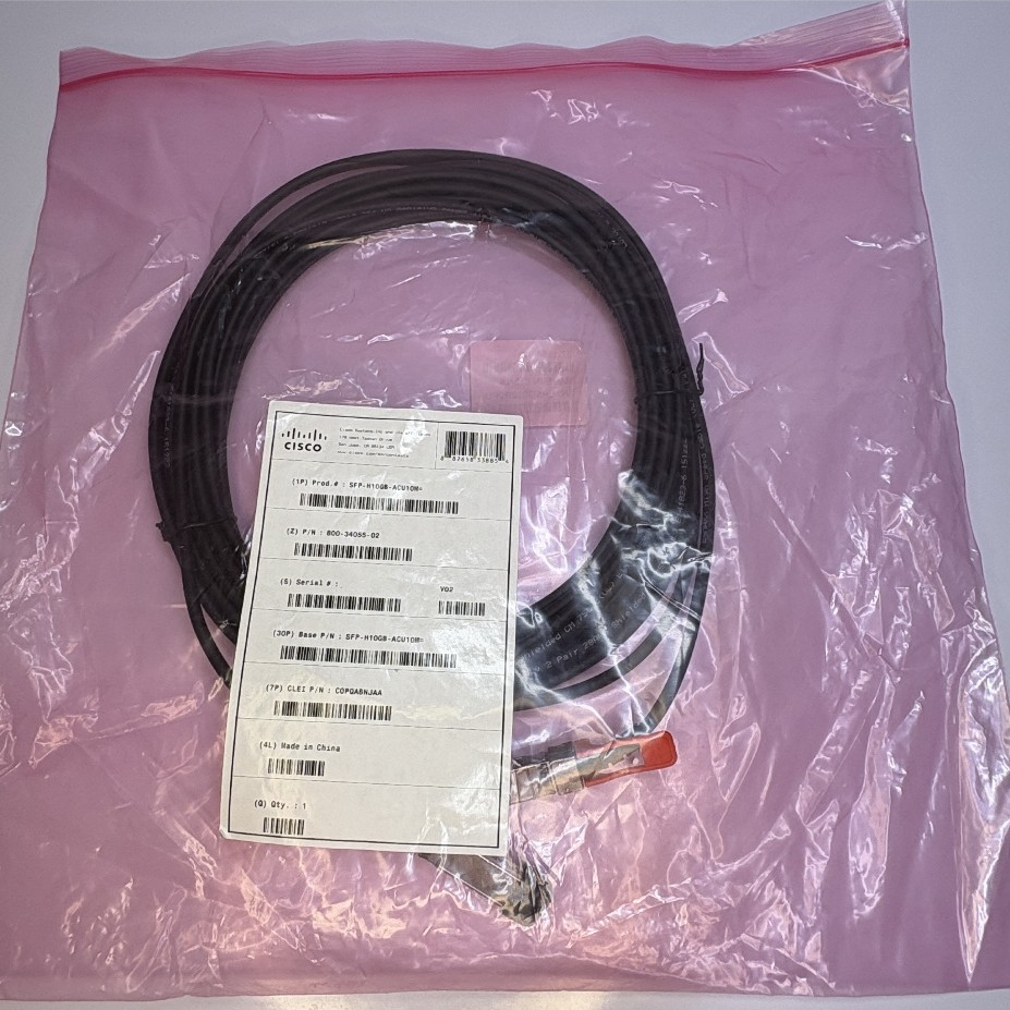 Cisco SFP-H10GB-ACU10M 10GBASE-CU SFP+ Active Twinax DAC Cable 10M