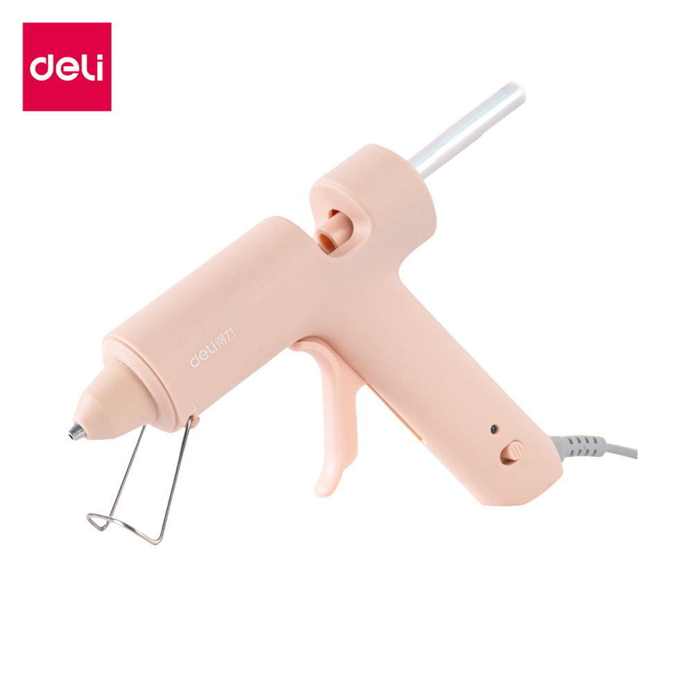 [ของขวัญฟรี] Deli ปืนกาว ปืนกาวร้อน ปืนยิงกาว 10 วัตต์ ความคงทน มีที่ตั้ง อุปกรณ์สำนักงาน Glue Gun