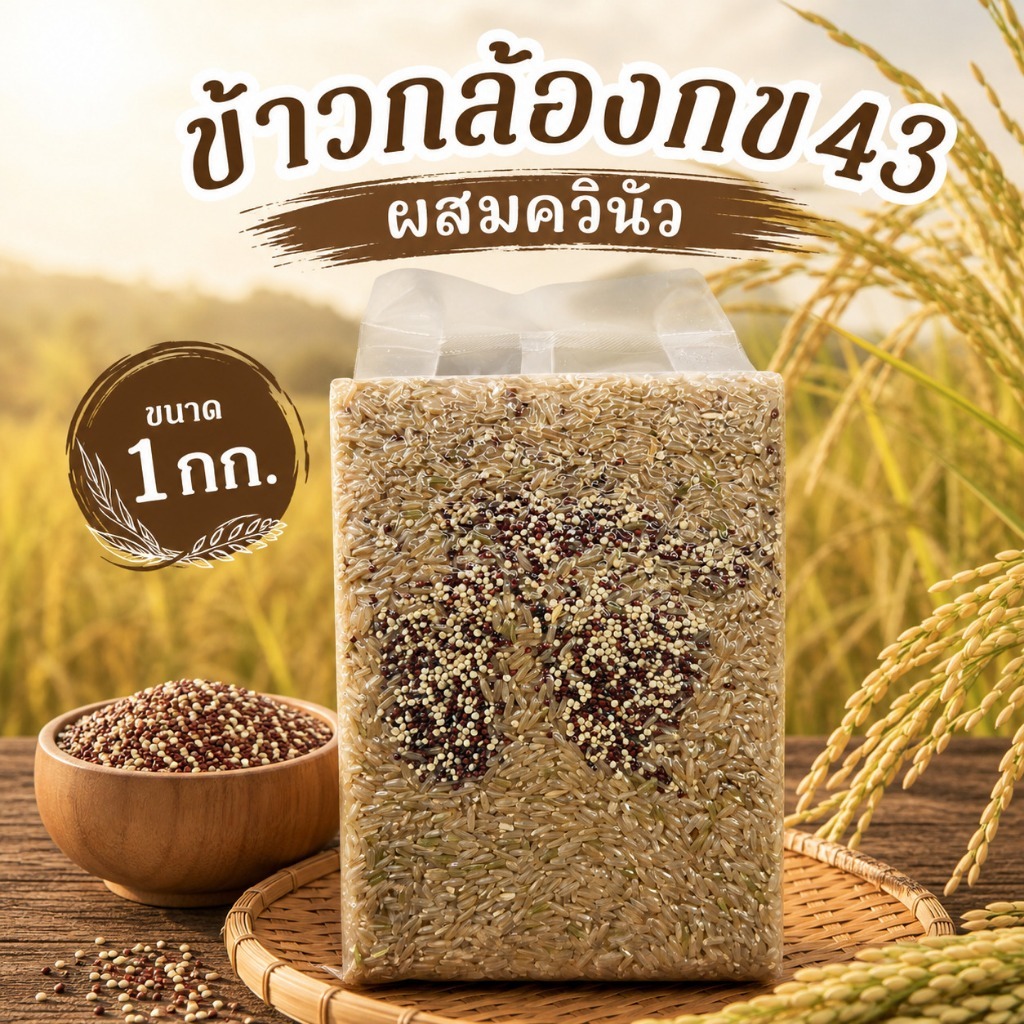 ข้าวกล้องกข43ผสมควินัว
