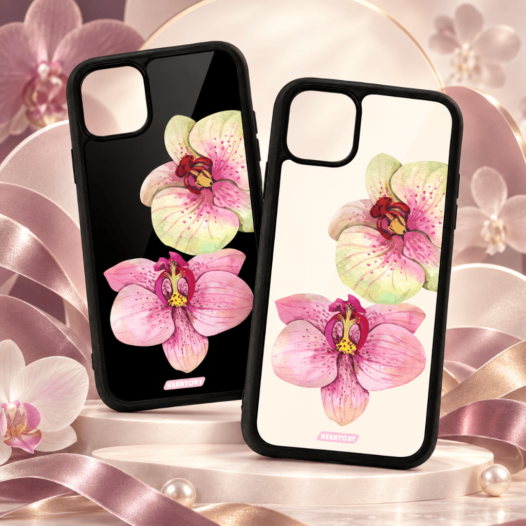 เคสมือถือแบรนด์ Heartory ทุกรุ่นกันกระแทกอย่างดี︙Dark Orchids︙Light Orchids