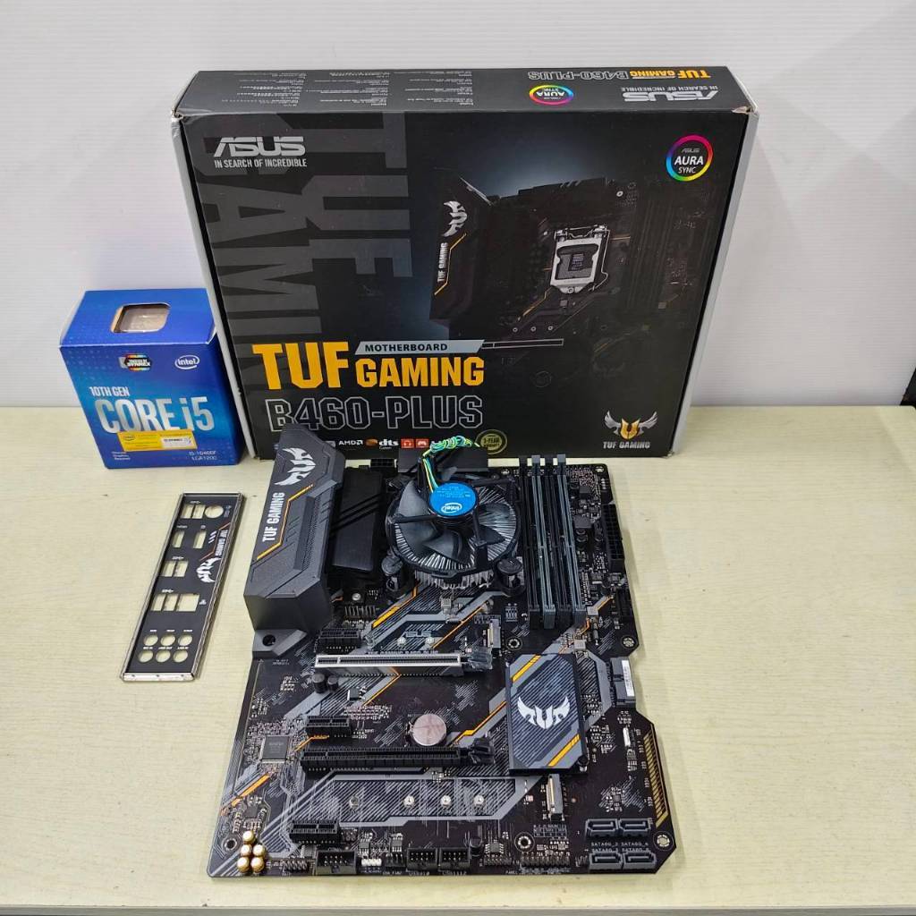 CPU  Core i5  10400F  2.90GHz + M/B  ASUS  TUF GAMING  B460  PLUS  DDR4  ประกัน  2  เดือน