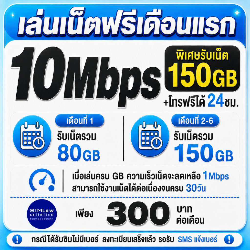 (เล่นเน็ตฟรีเดือนแรก) DTAC ซิมเทพเล่นเน็ตไม่ลดสปีด ความเร็ว 15Mbps พร้อมโทรฟรีทุกค่าย
