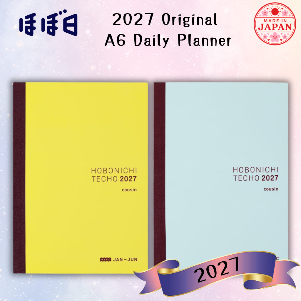 Hobonichi Techo 2027 Original A6 Daily Planner January Sunday Start