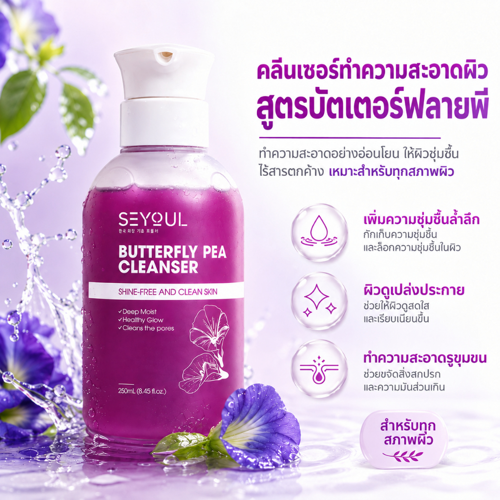เซยูอูล ผึ้งนกหวีด สำหรับผิวทุกประเภท เจลทำความสะอาดใบหน้า ให้ความรู้สึกสดใส