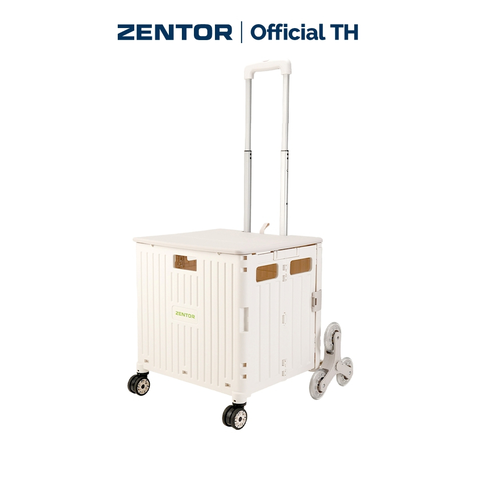Zentor รถเข็นตะกร้า รถเข็นพับได้ 8 ล้อ 45-65kg รถเข็นอเนกประสงค์ พับเก็บง่าย น้ำหนักเบา Flat Cart