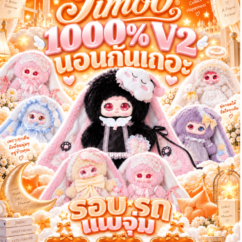 ❗️เปิดตัว 13/09 ☪️ป้าพาจุ่ม กิจกรรม Live 🏆  ☪️New Jiimo Cotton Candy Lullaby 1,000% V2 แบบ-จุ่ม