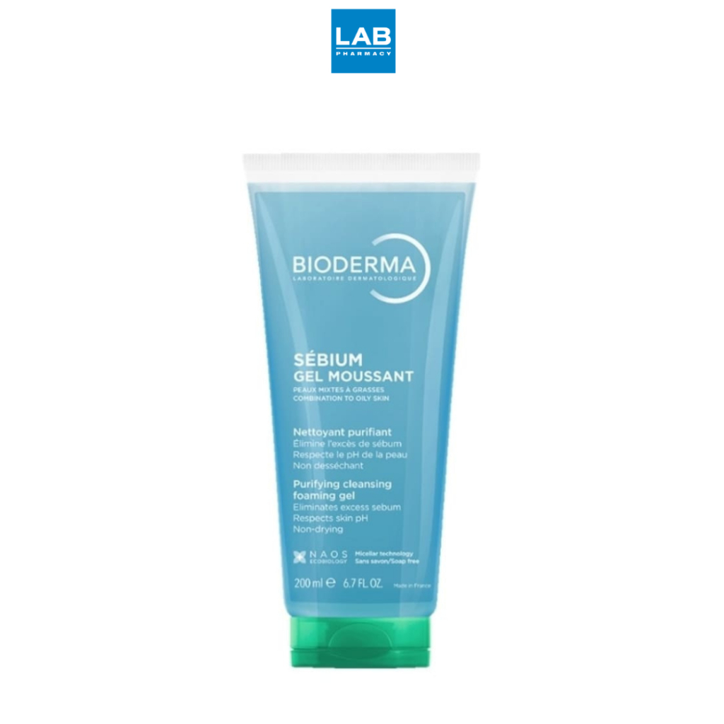 Bioderma Sebium Gel moussant 200 ml. - เจลล้างหน้า ไบโอเดอม่า ซีเบี่ยม เจล มูซอง 200 มล.