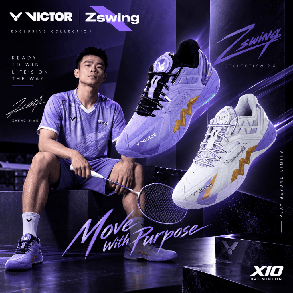 VICTOR P8500 NITROLITE ZSW HYQ รองเท้าแบดมินตัน Victor Zswing Collection 2.0 Zheng Siwei ของแท้