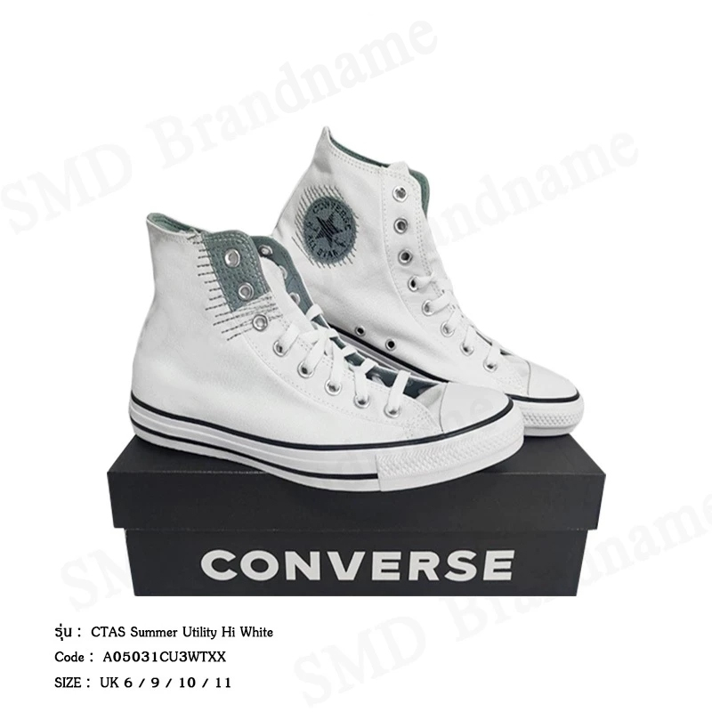Converse รองเท้าผ้าใบ รุ่น Chuck Taylor Ctas Summer Utility Hi White Code: A05031CU3WTXX
