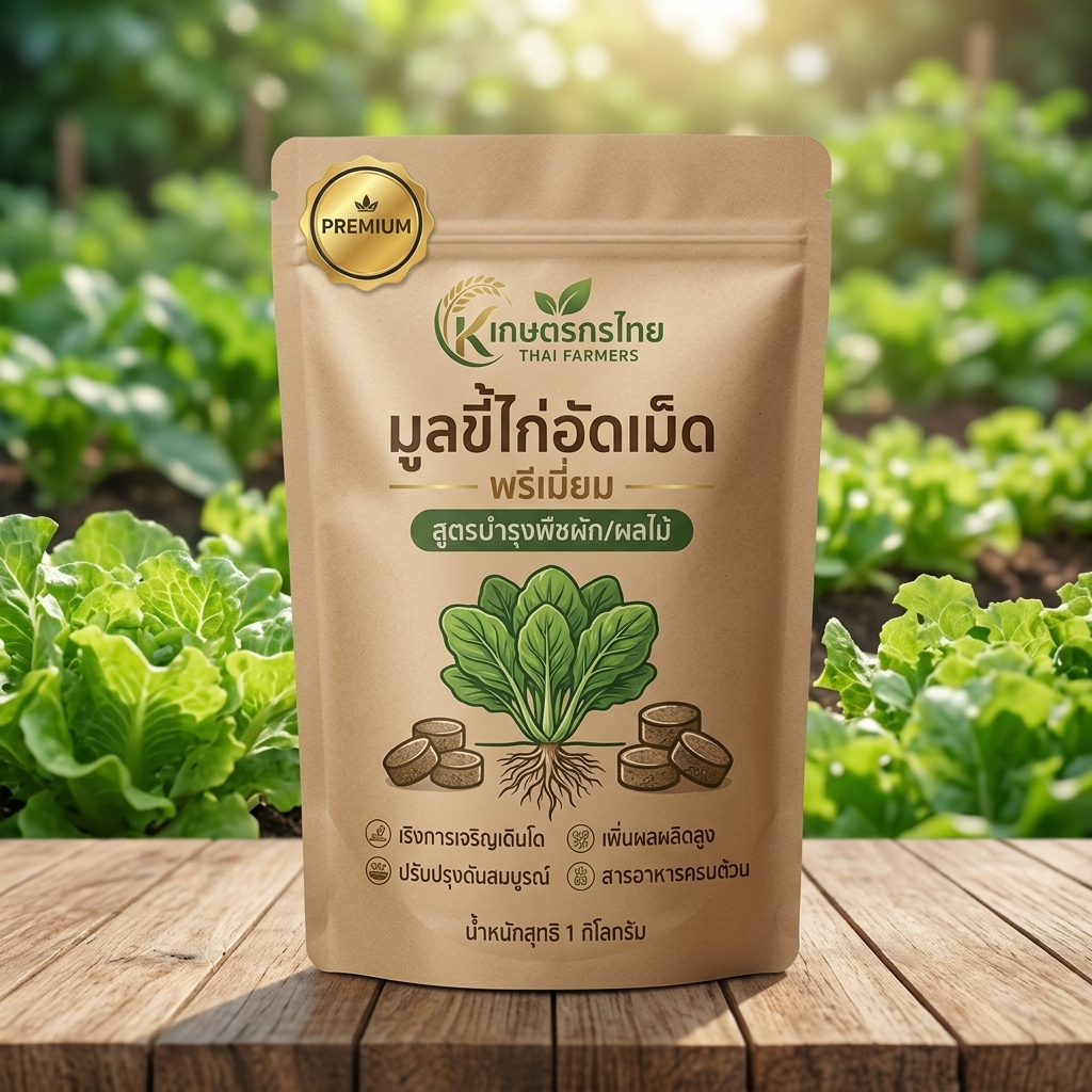 มูลขี้ไก่อัดเม็ด พรีเมี่ยม100% ปลอดภัย ไร้กลิ่น อินทรีย์หมัก บำรุงดิน บำรุงการเจริญเติบโตของพืช ใส่ผัก ไม้ผล ไม้ดอก