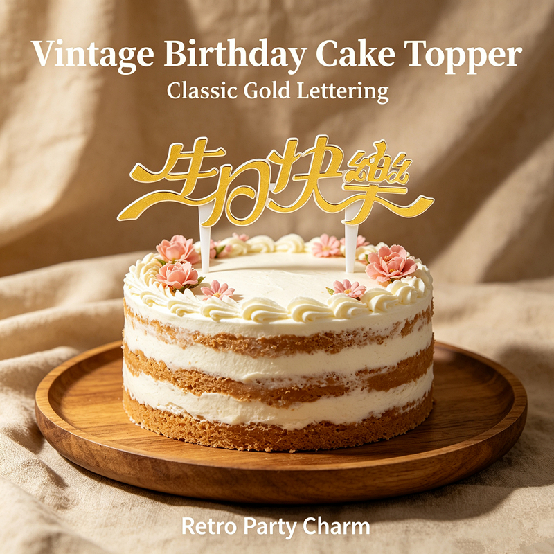 ป้ายHBD ป้ายปักเค้ก ป้ายตกแต่งเค้ก หลายแบบ cake tropper party card happy birthday