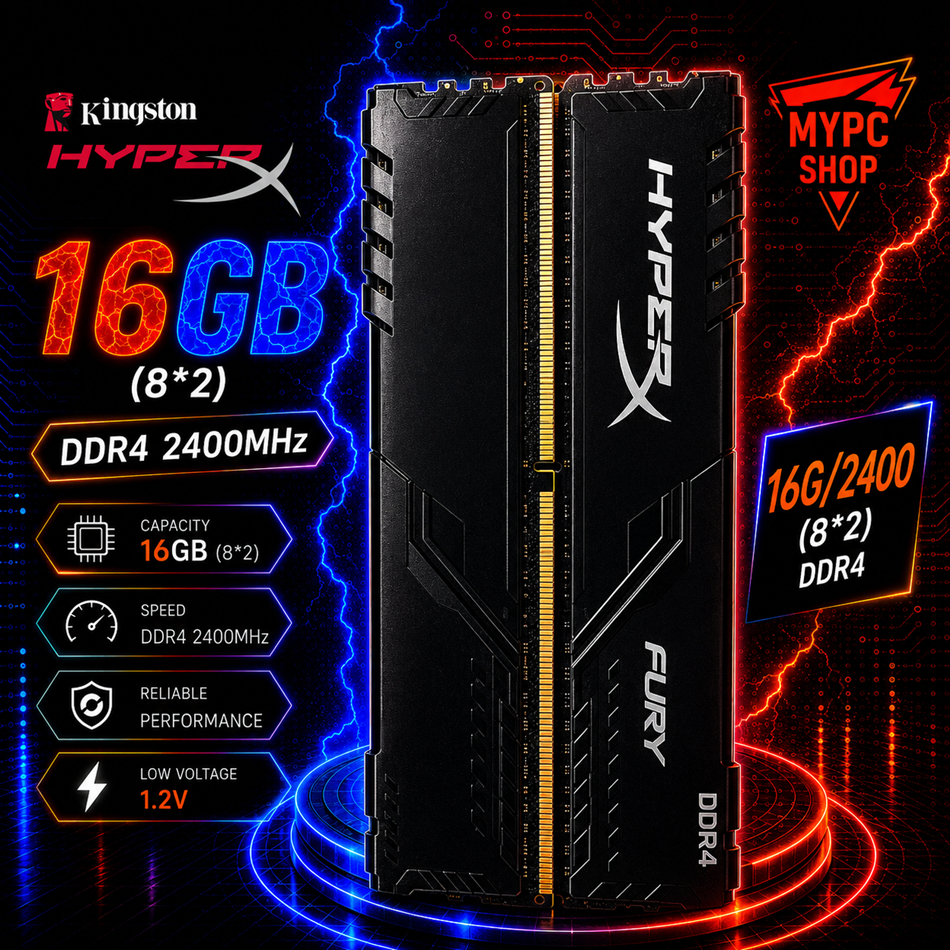 💥 (DDR4) - Kingston HyperX Fury 16g/2400 8*2 || Ram :: แรมมือสอง || MYPC-SHOP