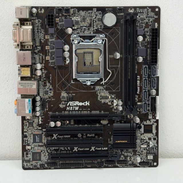 Mb intel h87 h87m s.1150. Gen 4. Asrock ใช้ปกติ  สถาพสวย  ทดสอบแล้ว