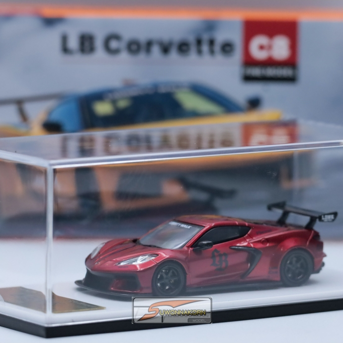 FINE MODEL ZD64-005-MRD 1/64 LBWK Corvette C8 Metallic Red ราคา 1,590 บาท