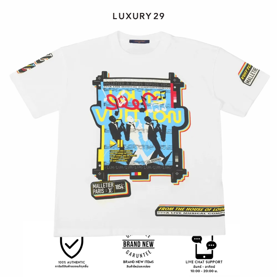 เสื้อยืด Louis Vuitton LV Jazz Flyers Short-Sleeved T-Shirt (พร้อมส่ง)