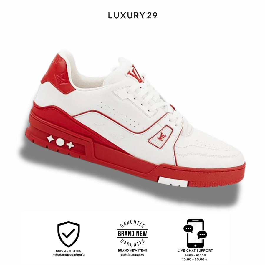 รองเท้า Louis Vuitton LV Trainer Sneaker Red(M) (พร้อมส่ง)