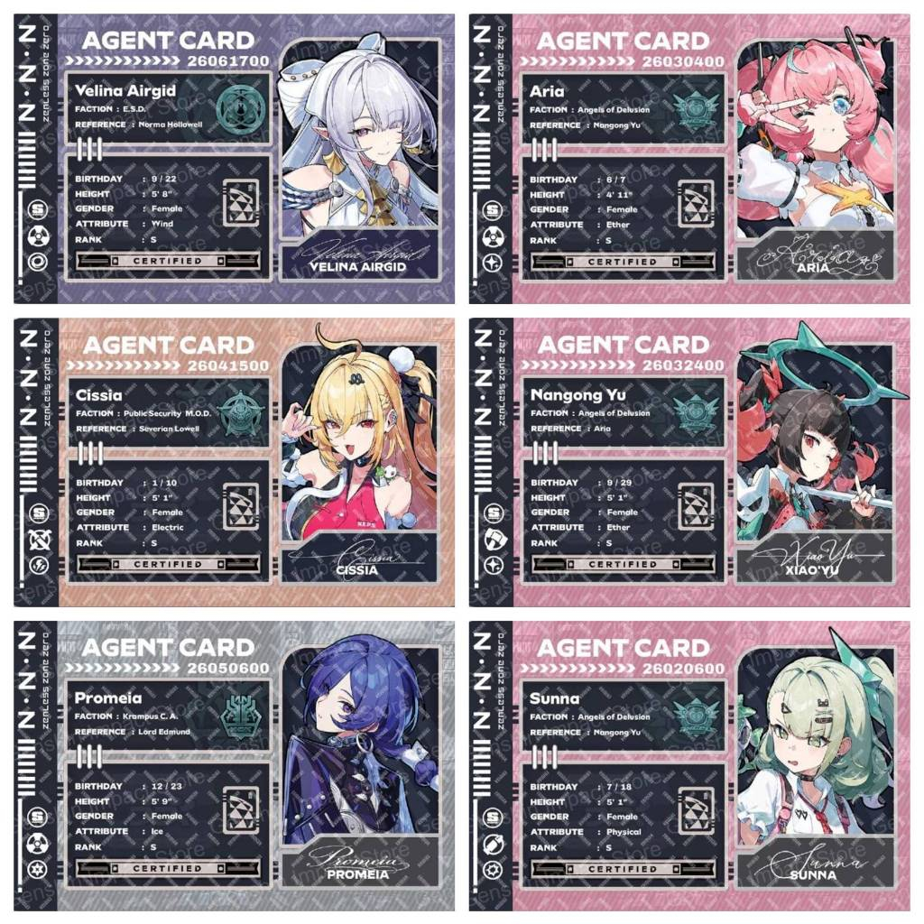 รูปถ่ายบัตรประจําตัวนามบัตร Zenless Zone Zero