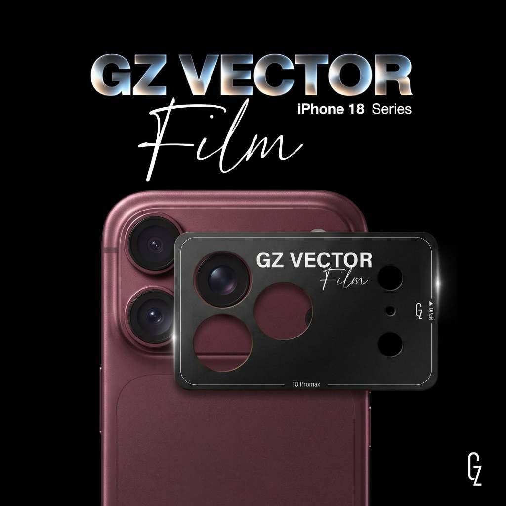 ฟิล์มฐานเลนส์กล้อง พร้อมตัวช่วยติดตั้ง GZ EZfit Vector Film สำหรับ iPhone18 Series