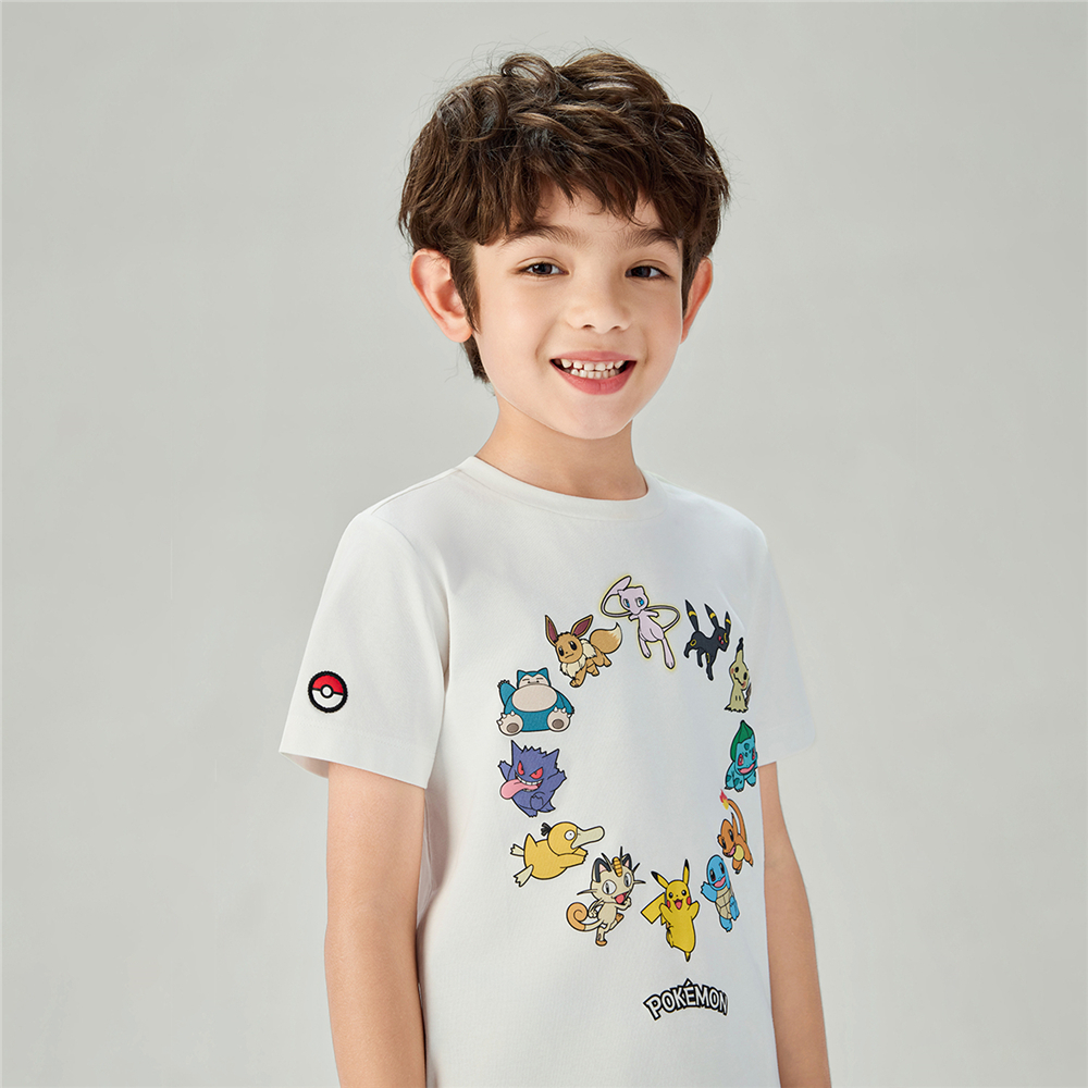 GIORDANO تيشيرت أطفال سورونا مطبوع Pokémon — صورة 4