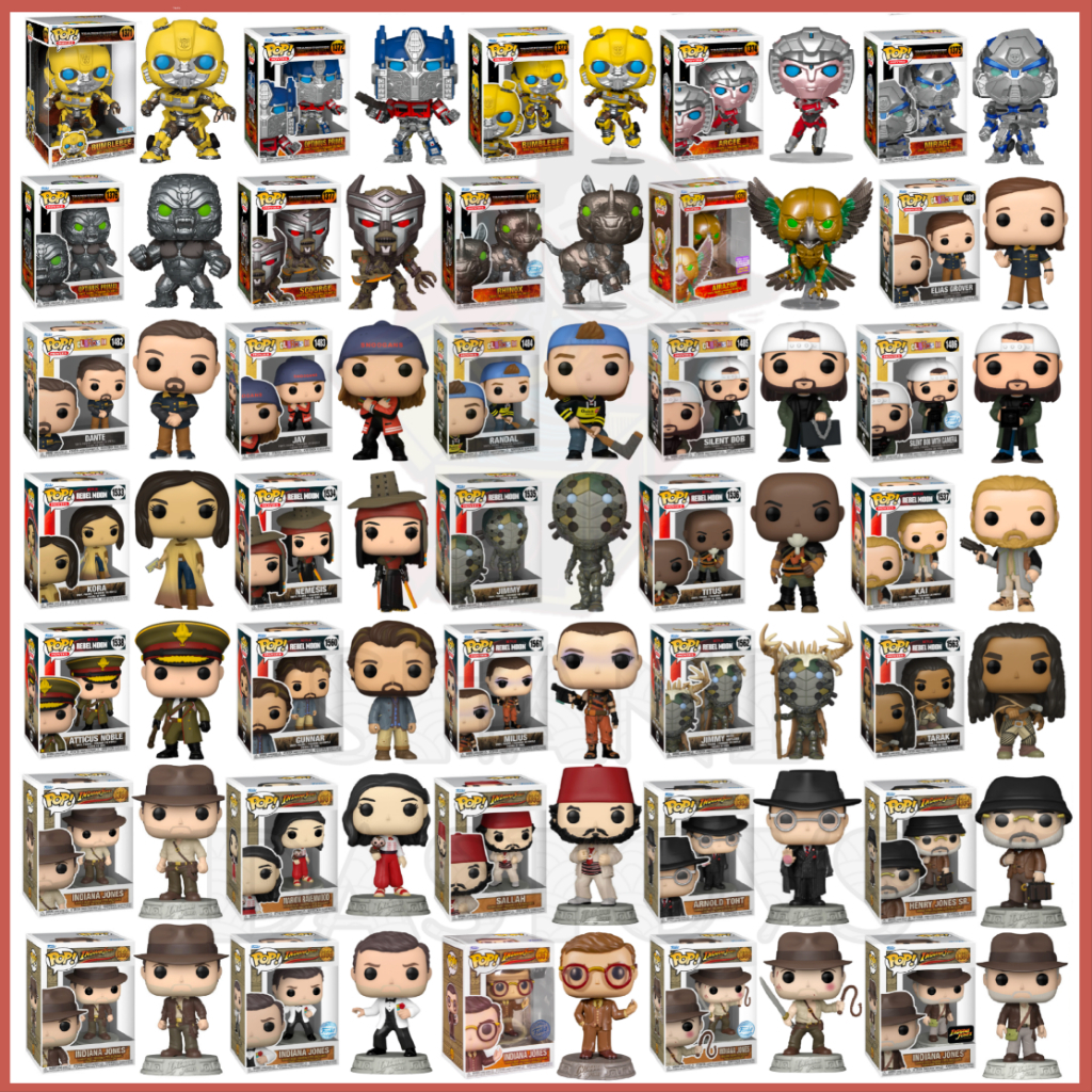 {PRE-ORDER} Funko Pop! Movies : Transformers, Clerks III, Rebel Moon, Indiana Jones
