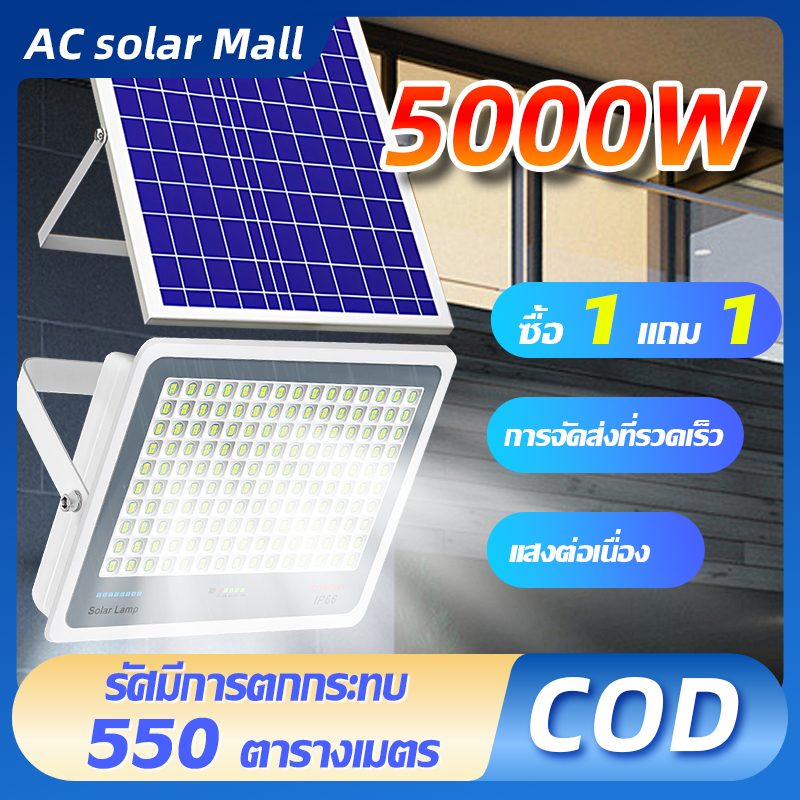 ซื้อ 1 แถม 1 โซล่าเซลล์ ไฟโซล่าเซล ไฟ ไฟสปอตไลท์ ป้องกันฟ้าผ่า กันฟ้าผ่าโซล่าเซล กันน้ำ กันฝุ่น