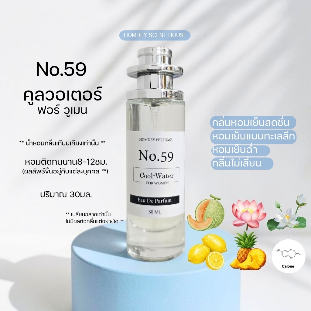 No.65 มาใหม่ น้ำหอมผู้หญิงกลิ่นหอมเย็น กลิ่นคูลวอเตอร์ น้ำหอมกลิ่นวอเตอร์คูล30มล.