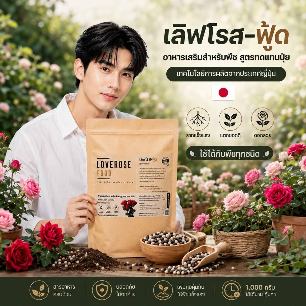 เลิฟโรส ฟู๊ด Loverose food ปุ๋ยพืชสูตรเข้มข้น