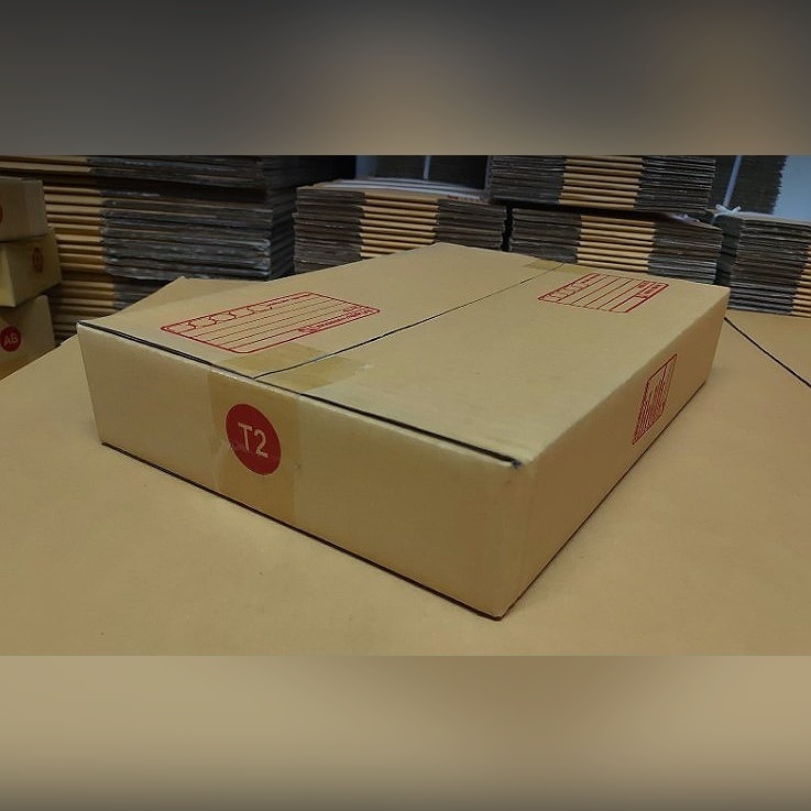 Qbox7 กล่องไปรษณีย์ เบอร์ T2 กล่องพัสดุกระดาษลูกฟูก เลือกแพ็ค 10 ใบ / 20 ใบ