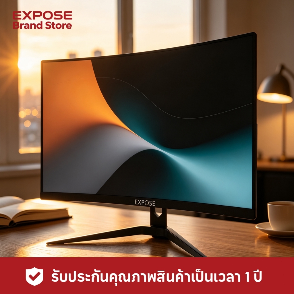 Expose จอคอมพิวเตอร์ 144hz 27 นิ้ว จอคอมพิวเตอร์ 165hz จอโค้ง IPS 1MS 4K เต็มจอไร้ขอบ จอคอม monitor