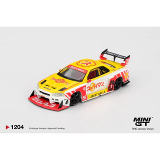 MINI GT | Nissan LB-ER34 Super Silhouette SKYLINE Suppaiman Okinawa GTR R34 1204