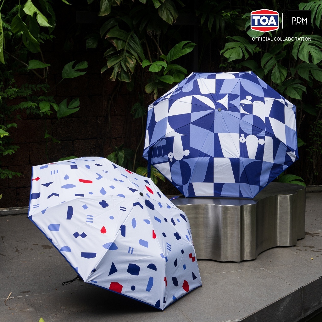TOA X PDM ร่มพับ ผ้า Pongee 2 ชั้น ป้องกันรังสี UV มีให้เลือก 2 ลาย — صورة 4