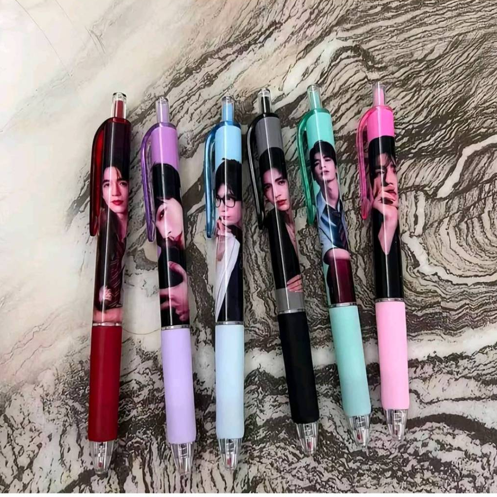 (ยกเซ็ต) ปากกาเจลจางหลิงเฮ้อ หมึกสีน้ำเงิน ขนาดหัวปากกา 0.5 มีทั้งหมด 6 สี สดใส